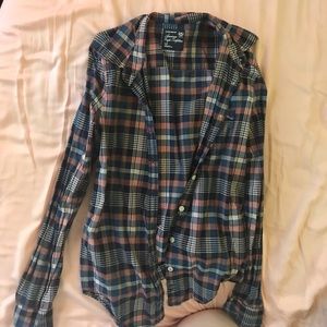 American Eagle Light Plaid Shirt